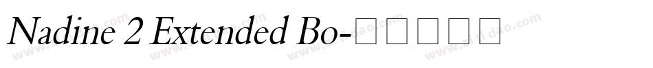 Nadine 2 Extended Bo字体转换